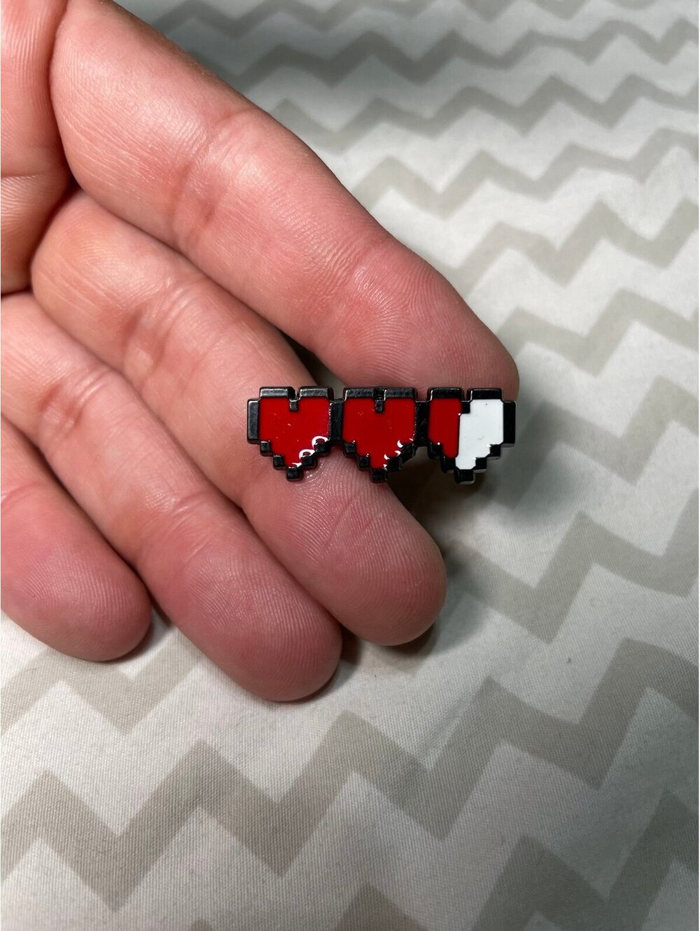 Life Bar Heart Pin Gamer Gift Video Game Pin 8bit